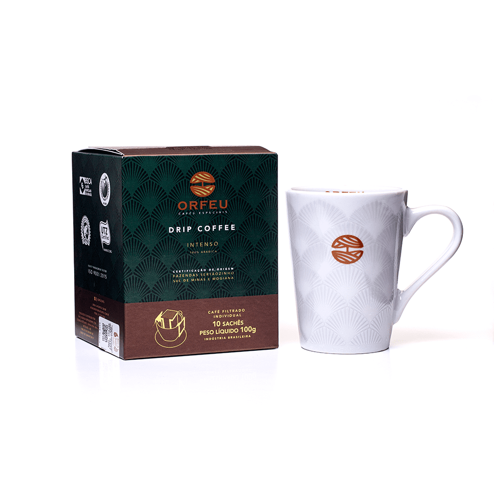 Kit Drip Coffee Intenso + Caneca Ed. Limitada Cafe Orfeu Loja
